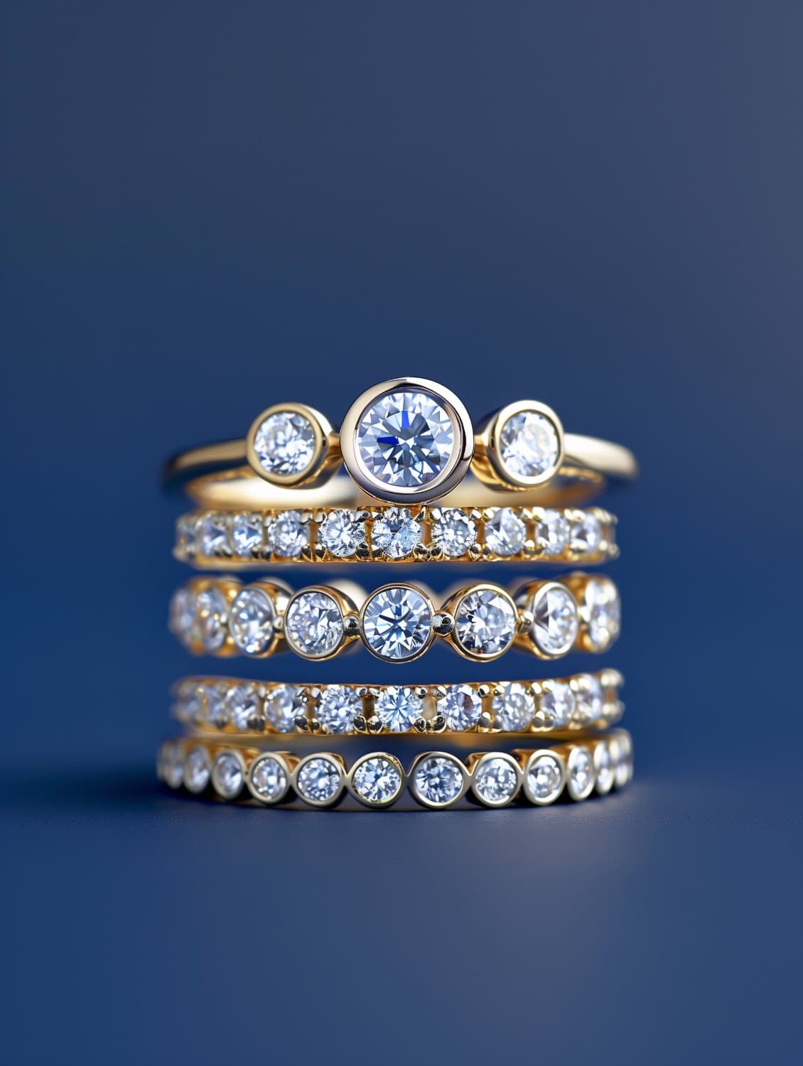 Rings on a jeweller's cloth