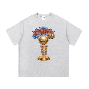 New York 2026 Champions Sapphire Trophy Vivid Cotton T-Shirt